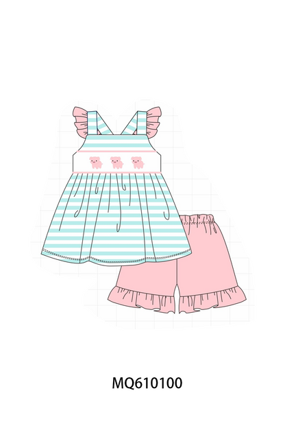 Pink piggy embroidery stripe collection - ETA: May (Closes 11/01)