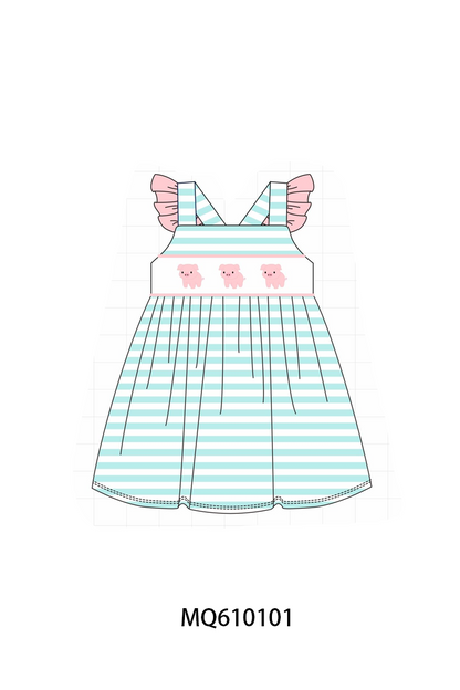 Pink piggy embroidery stripe collection - ETA: May (Closes 11/01)