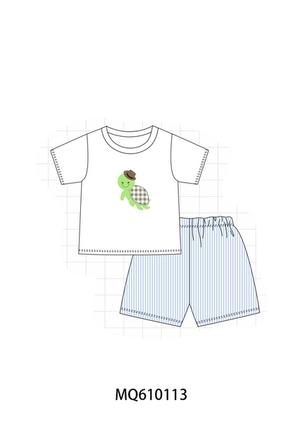 Blue stripe turtle applique collection - ETA: May (Closes 11/01)