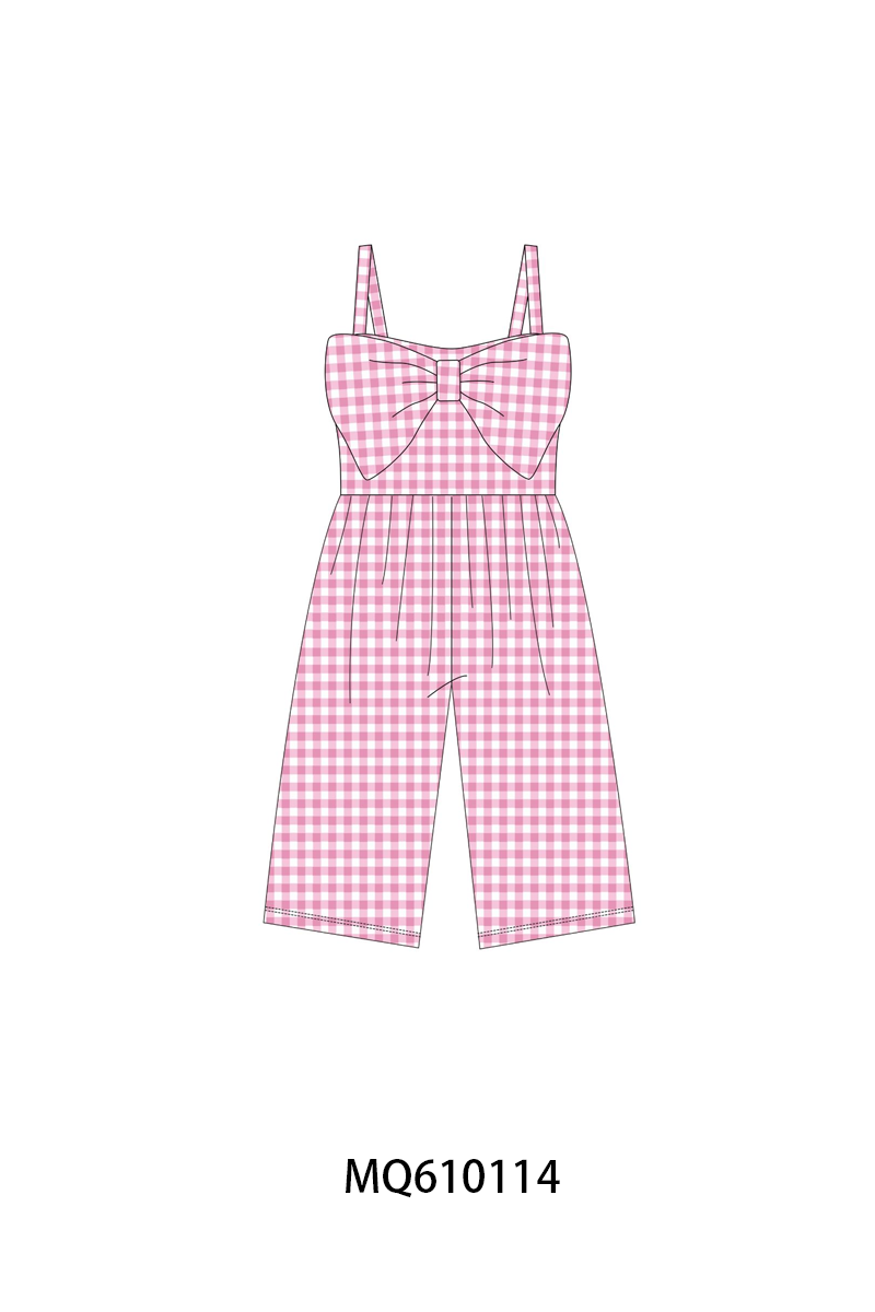 Muticolored gingham bow jumpsuit collection - ETA: May (Closes 11/01)