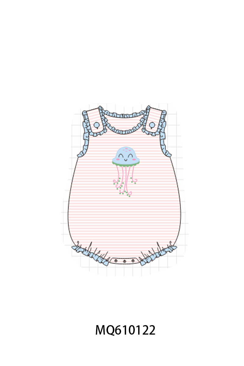 Pink stripe jellyfish applique collection - ETA: May (Closes 11/01)