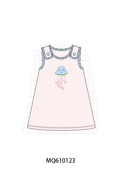 Pink stripe jellyfish applique collection - ETA: May (Closes 11/01)