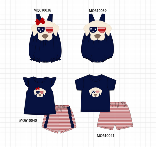 Navy Patriotic puppy applique collection - ETA: May (Closes 11/01)