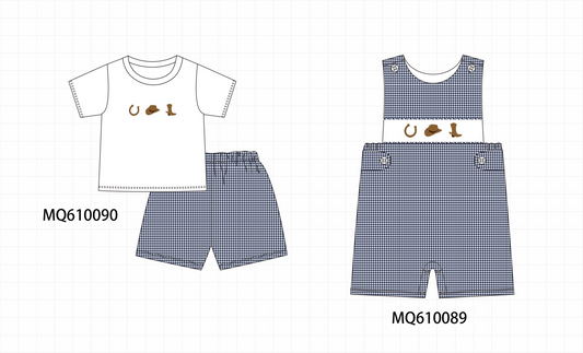 Navy cowgirl embroidery gingham collection - ETA: May (Closes 11/01)