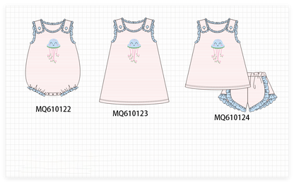 Pink stripe jellyfish applique collection - ETA: May (Closes 11/01)
