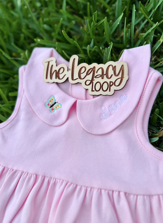 Monogram Collared Bubble Romper