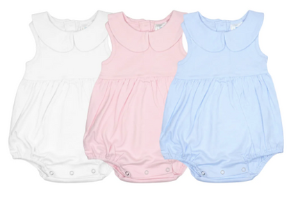 Monogram Collared Bubble Romper