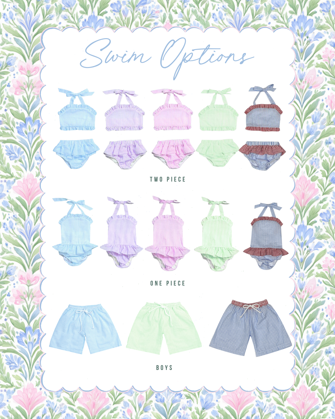 Seersucker Bathing Suit